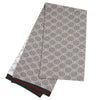 (10462_0152) GUCCI Gucci Muffler GUCCI GG Tricot Webbing Wool 100% Grey/Light Brown 325806 Muffler