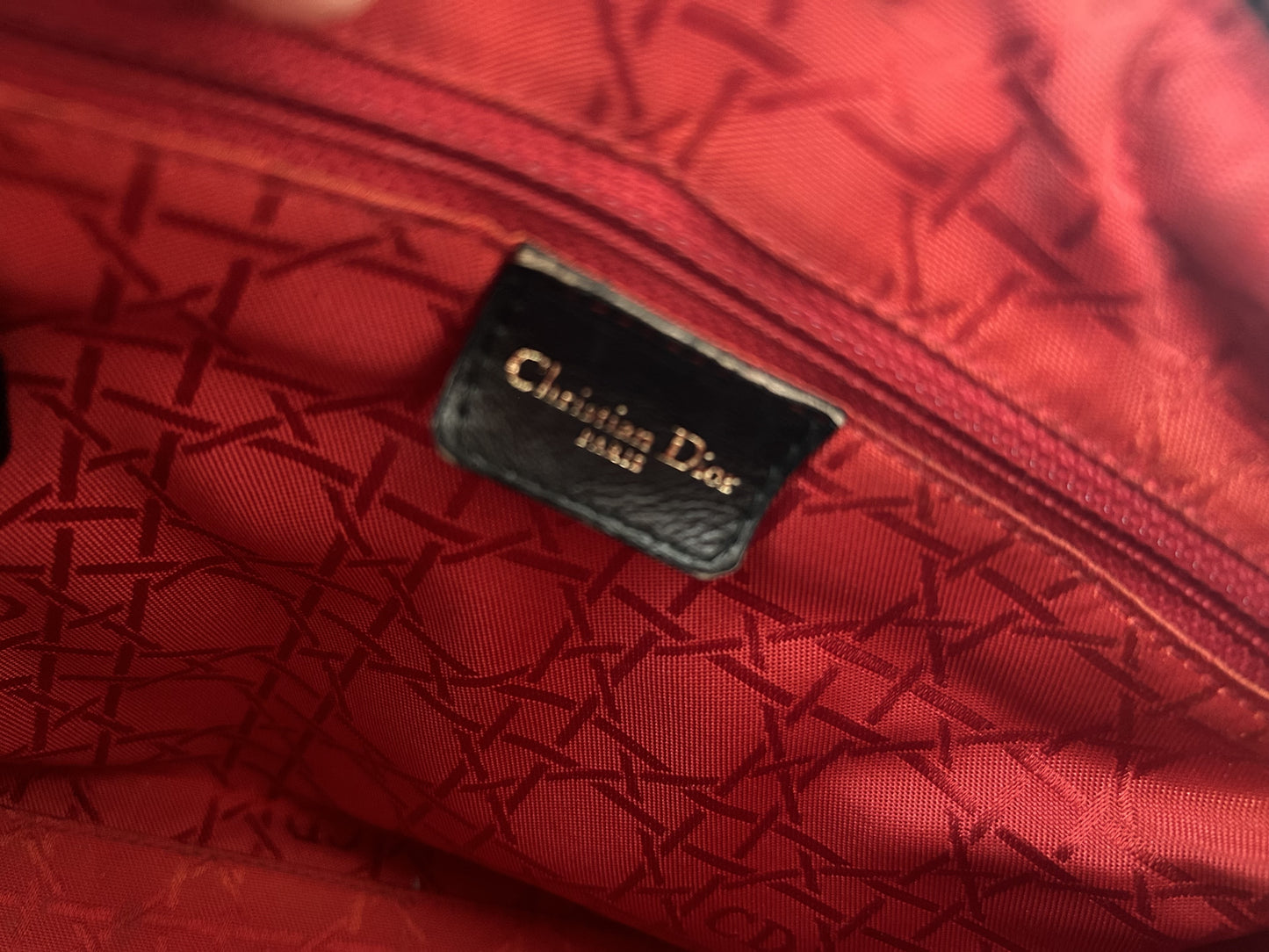 (10460_0343) Dior Canage Leather 2-Way Bag