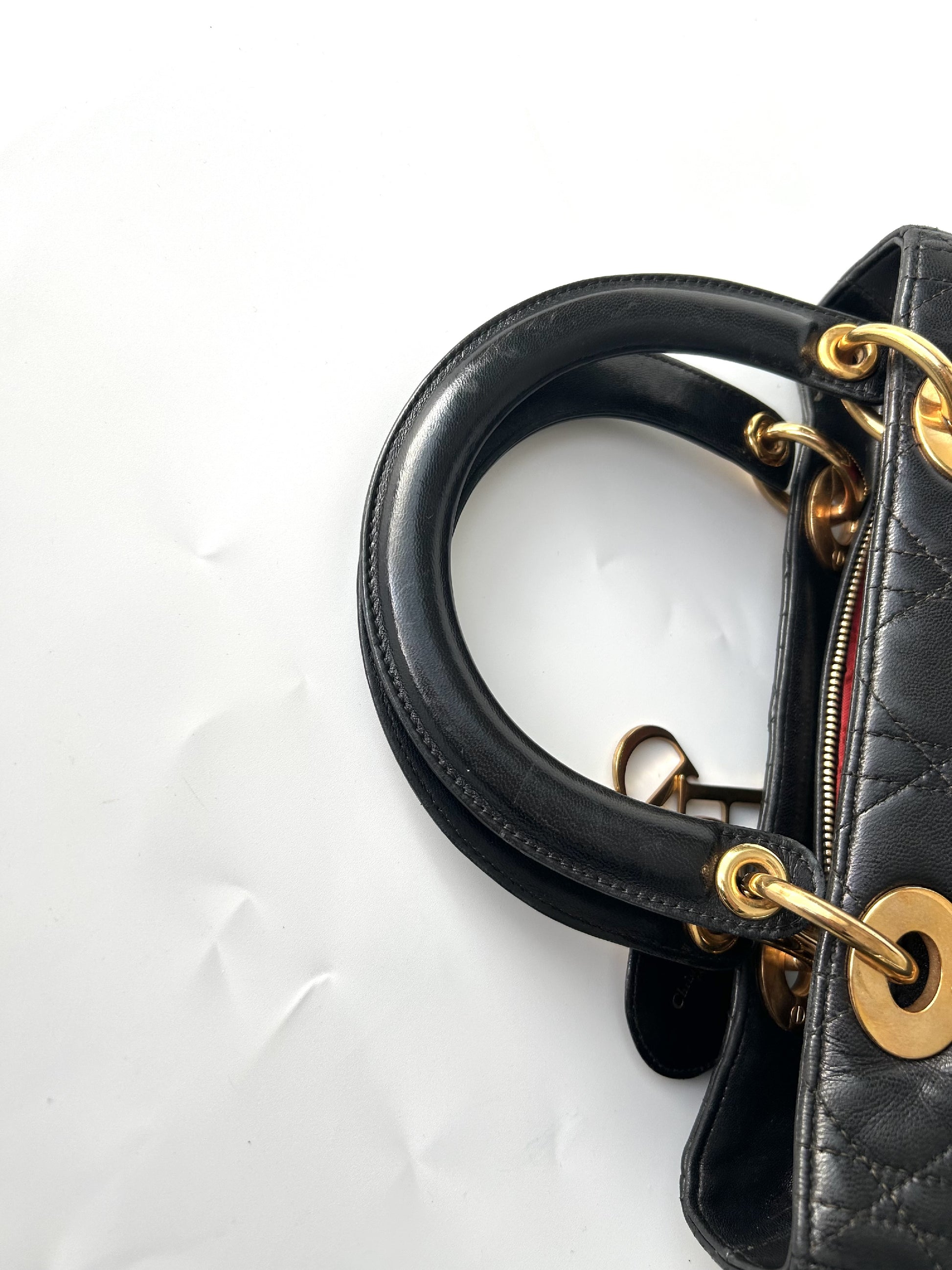 (10460_0343) Dior Canage Leather 2-Way Bag