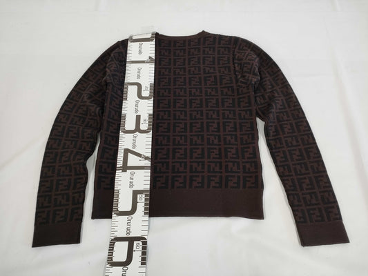(10462_0255) FENDI Zucca Sweater 42 Tops