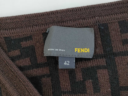 (10462_0255) FENDI Zucca Sweater 42 Tops