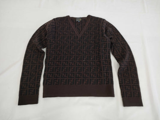 (10462_0255) FENDI Zucca Sweater 42 Tops