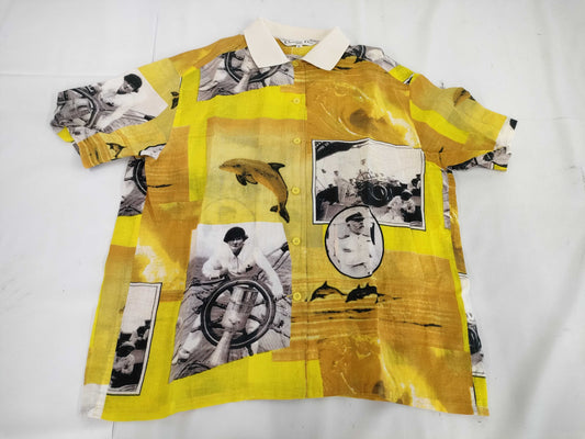 (10462_0337) Dior Christian Dior SPORTS Short Sleeve Shirt All Over Pattern M Top