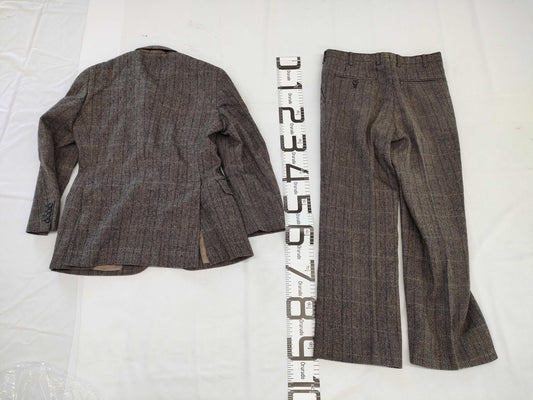 (10462_0227) BURBERRY Burberry Suit Set Up Jacket Business Button Men's Herringbone Cedar Twill Wool Size 165 C-TK83 Jacket