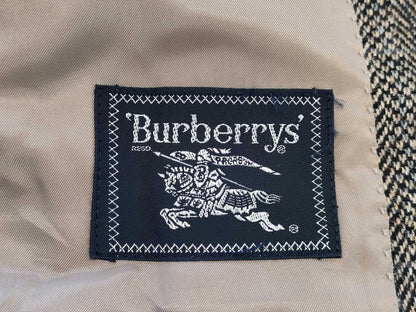 (10462_0227) BURBERRY Burberry Suit Set Up Jacket Business Button Men's Herringbone Cedar Twill Wool Size 165 C-TK83 Jacket