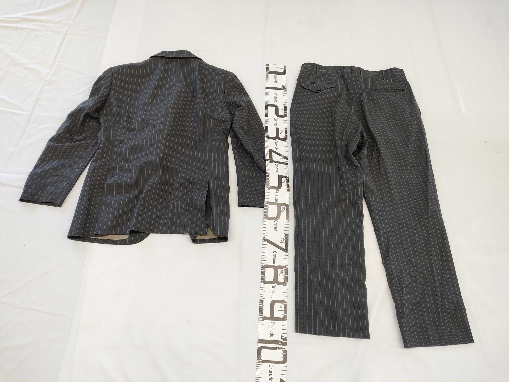 (10462_0228) BURBERRY SUPER120S Sheep Burberry London Men's Jacket Striped Set Suit Pants Set Club Collection Iridescent Lining Size L Jacket