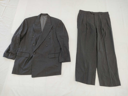 (10462_0351) Dior Christian Dior Men's Jacket Size 57 Striped Double Pants Set Jacket