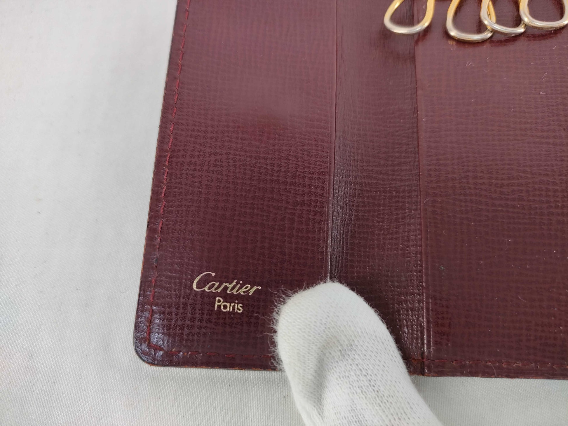 (10461_0069) Cartier CARTIER Key Case 4 Mastline Key Case Keychain