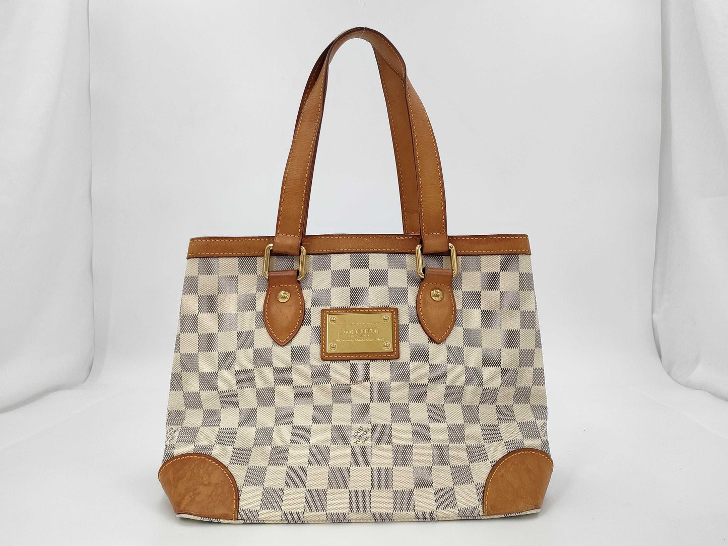 LOUIS VUITTON Damier Azur Hampstead Tote Bag