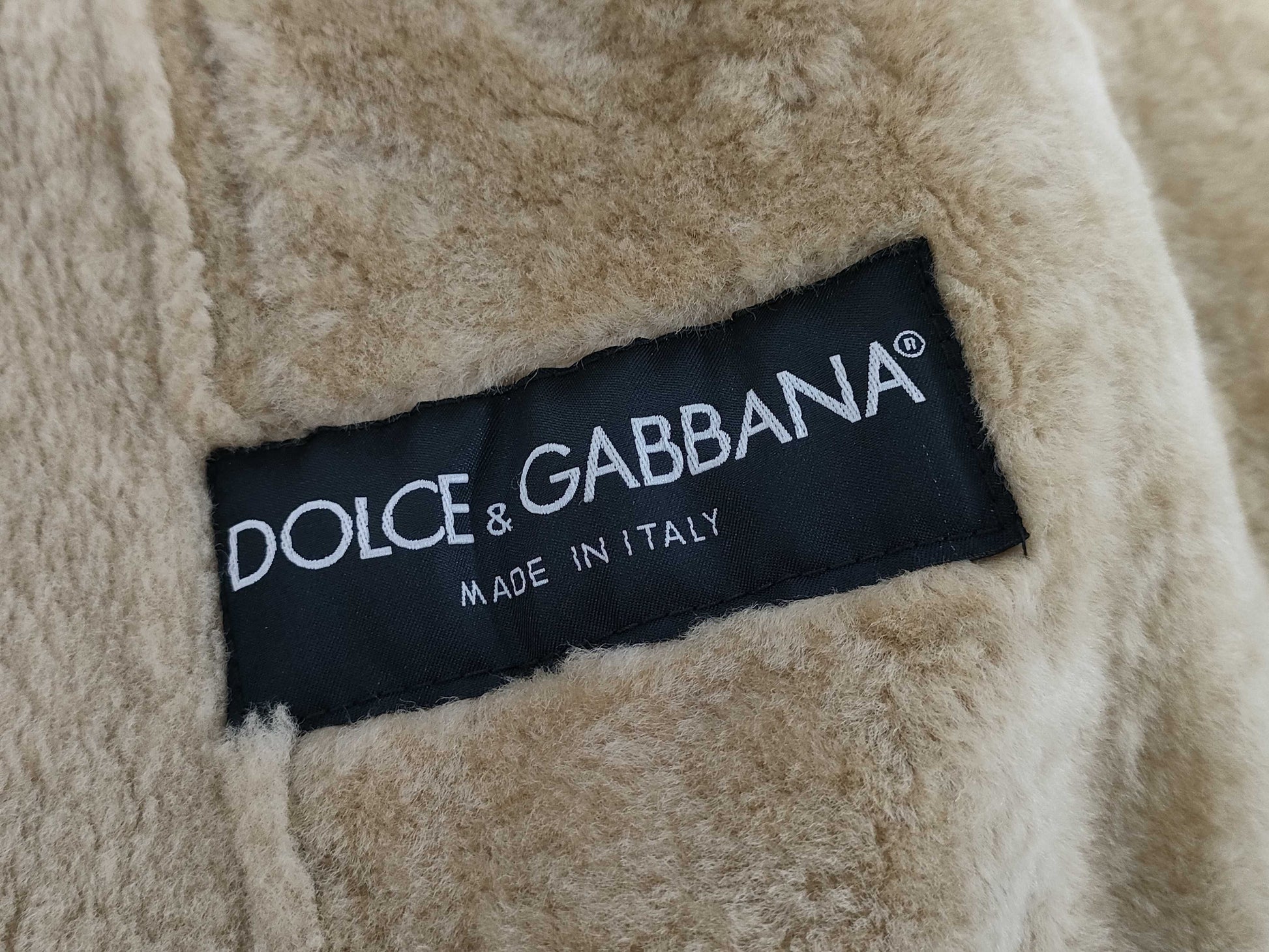 (10462_0174) DOLCE&GABBANA Fur Long Mouton Coat 48 Coat