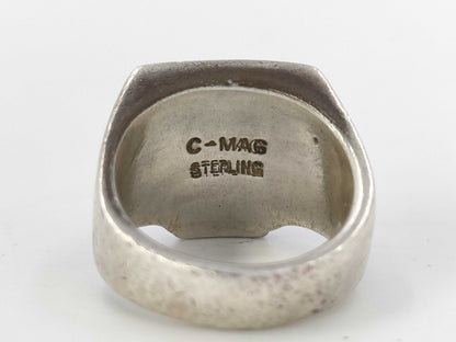 (10461_0313) Flashpoint Skull Ring Sterling Silver Ring