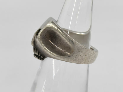(10461_0313) Flashpoint Skull Ring Sterling Silver Ring