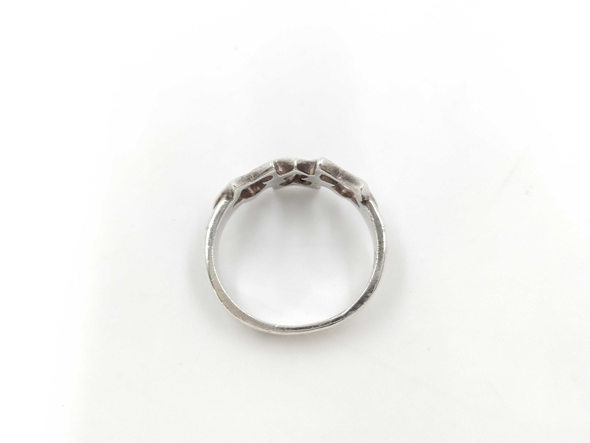 (10461_0220) Tiffany&Co. Tiffany Triple Star Silver 925 Ring