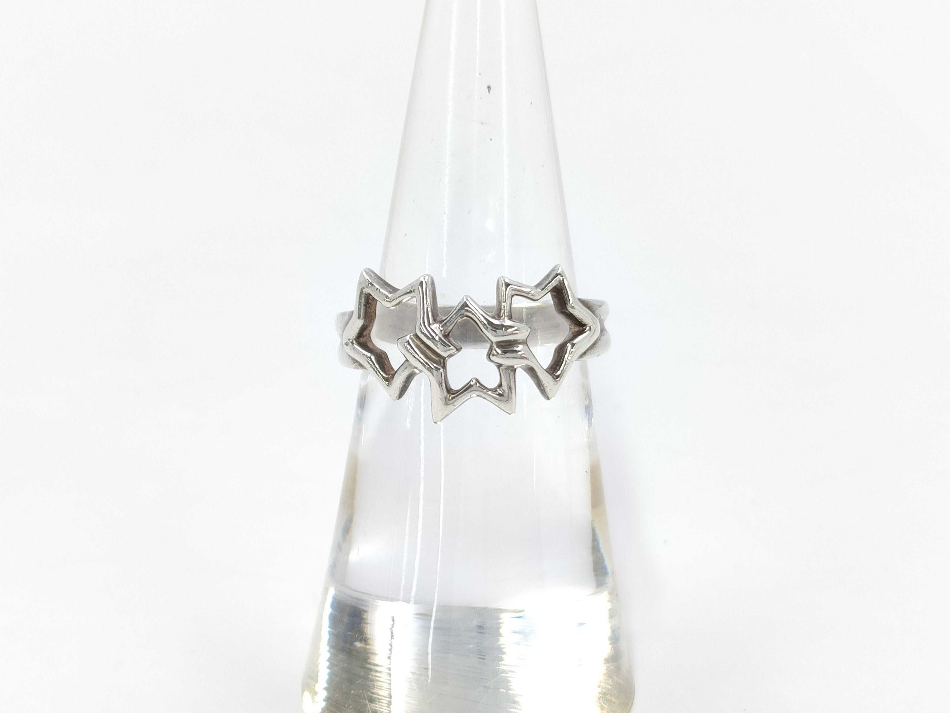 (10461_0220) Tiffany&Co. Tiffany Triple Star Silver 925 Ring