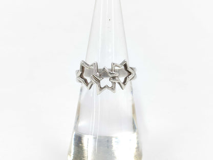 (10461_0220) Tiffany&Co. Tiffany Triple Star Silver 925 Ring