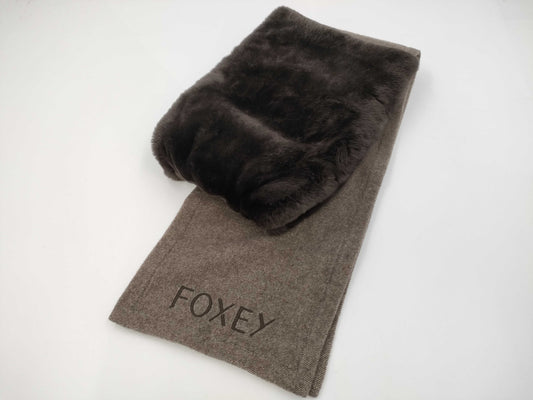 (10462_0280) FOXEY Foxy Mink Fur Stole Brown Dark Brown Other Apparel