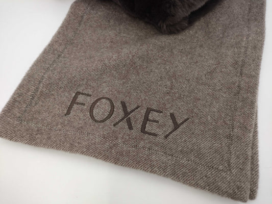 (10462_0280) FOXEY Foxy Mink Fur Stole Brown Dark Brown Other Apparel