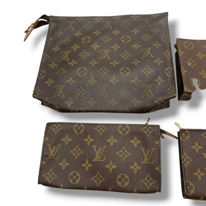 (10463_0004) LOUIS VUITTON Louis Vuitton Pouch 4-Piece Set Summary Bulk Monogram Pouch