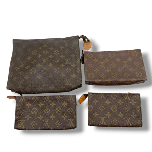 (10463_0004) LOUIS VUITTON Louis Vuitton Pouch 4-Piece Set Summary Bulk Monogram Pouch