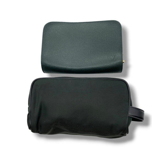 (10463_0006) LOUIS VUITTON 2 Pieces Taiga Clutch Bag Second Bag Business Bag Clutch Bag
