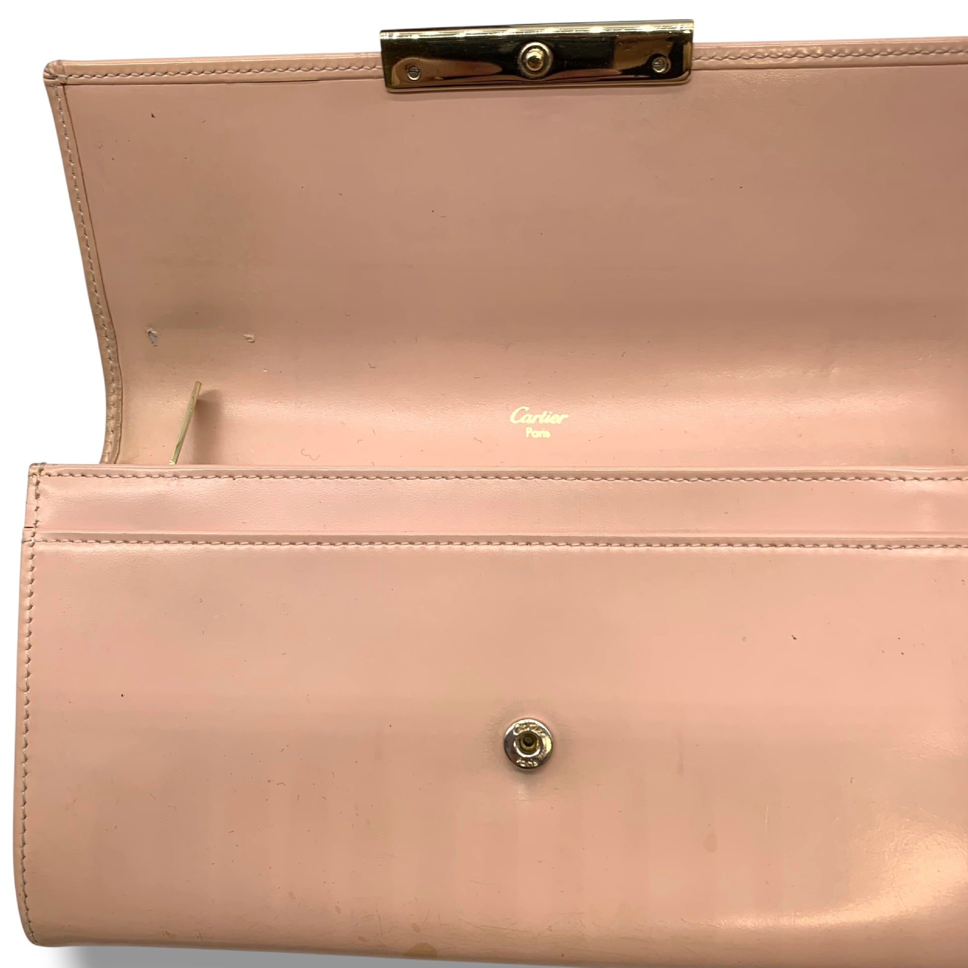 (10461_0074) Cartier Folding Long Wallet Pink Wallet