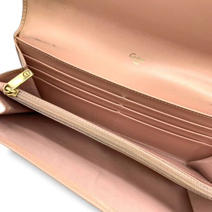 (10461_0074) Cartier Folding Long Wallet Pink Wallet
