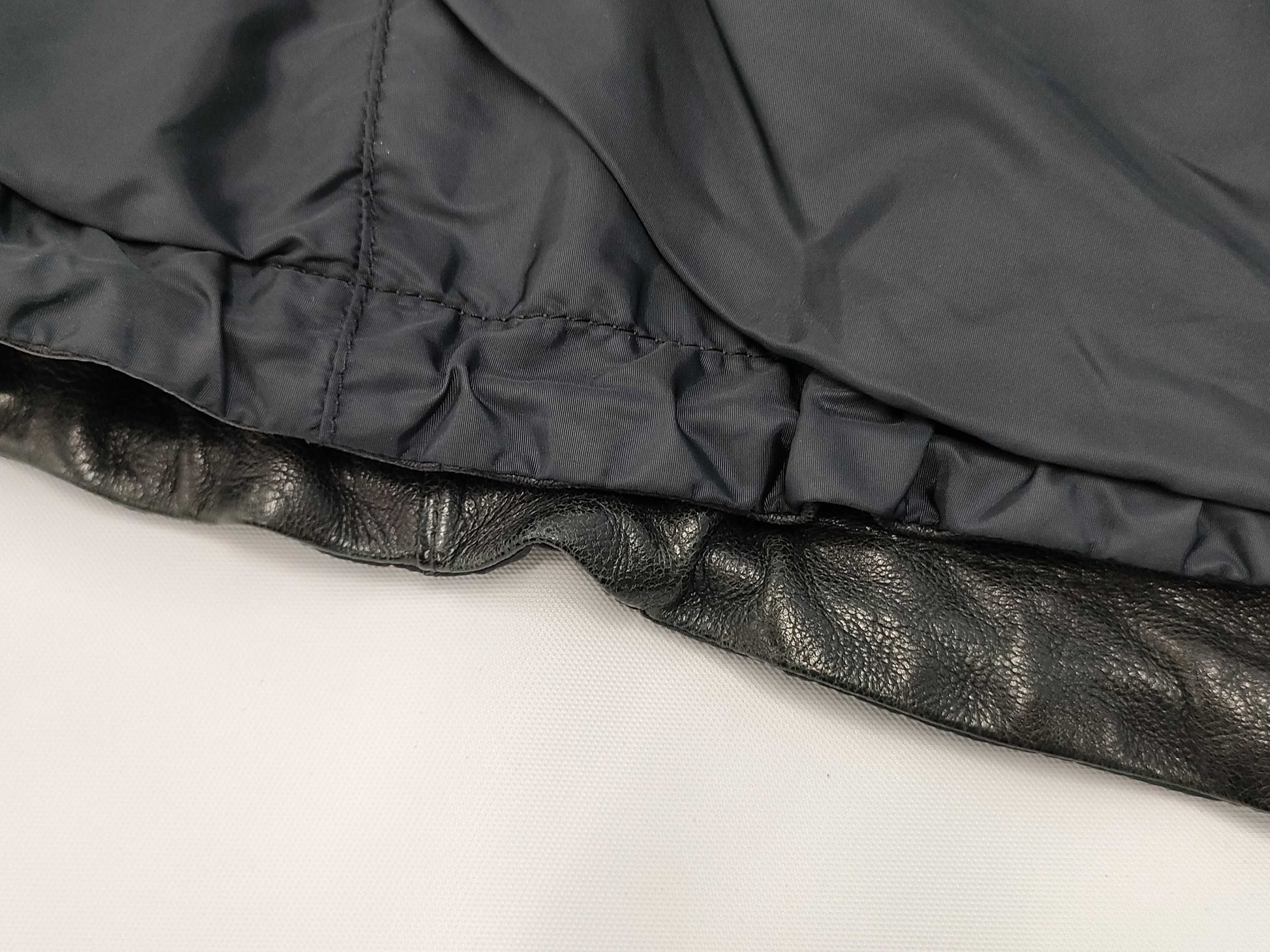(10462_0248) PRADA PRADA Prada Reversible Jacket Nylon x Leather Size 54 Jacket