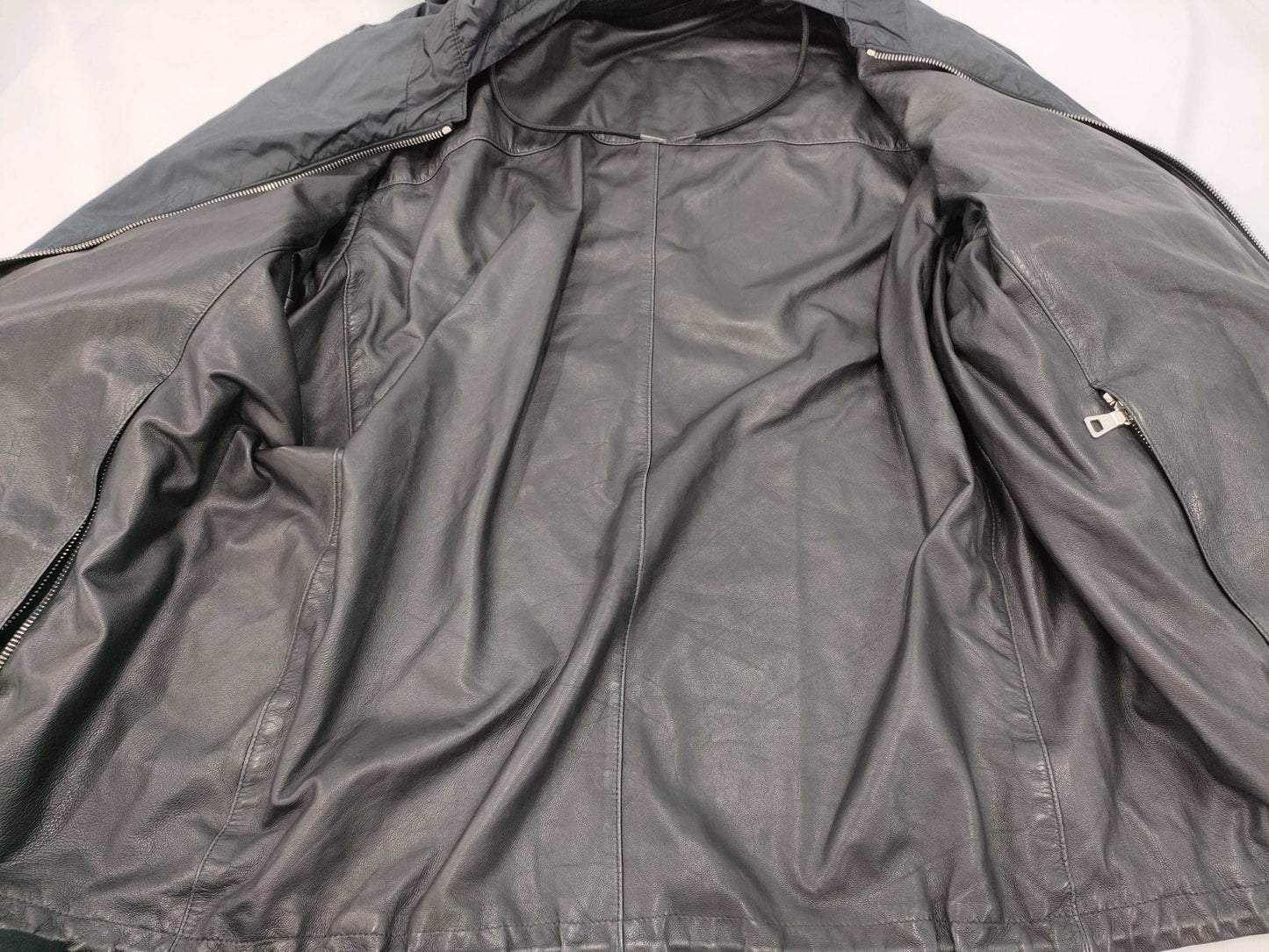 (10462_0248) PRADA PRADA Prada Reversible Jacket Nylon x Leather Size 54 Jacket