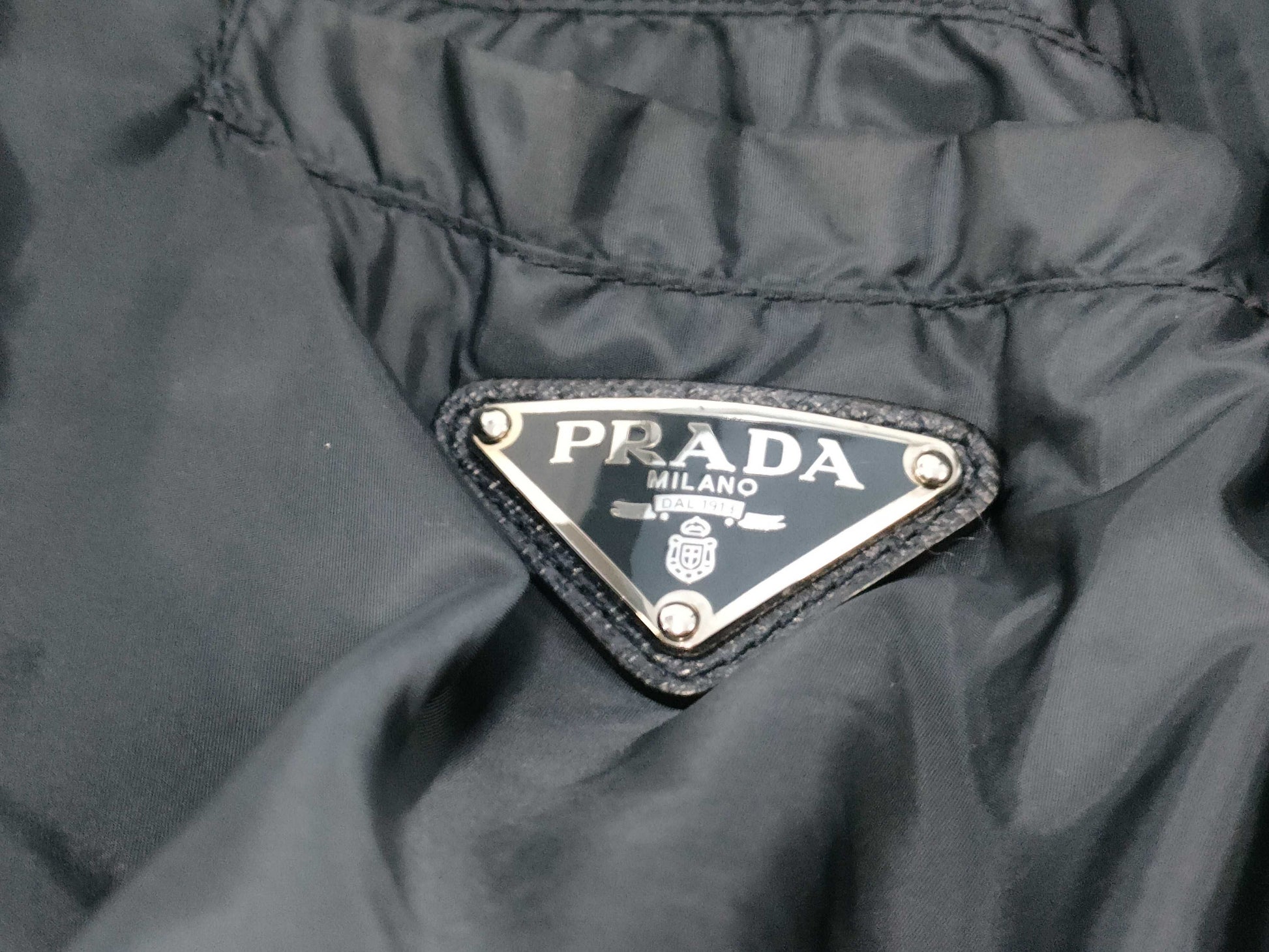 (10462_0248) PRADA PRADA Prada Reversible Jacket Nylon x Leather Size 54 Jacket