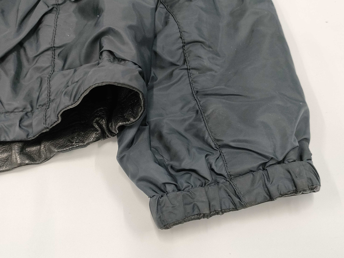 (10462_0248) PRADA PRADA Prada Reversible Jacket Nylon x Leather Size 54 Jacket