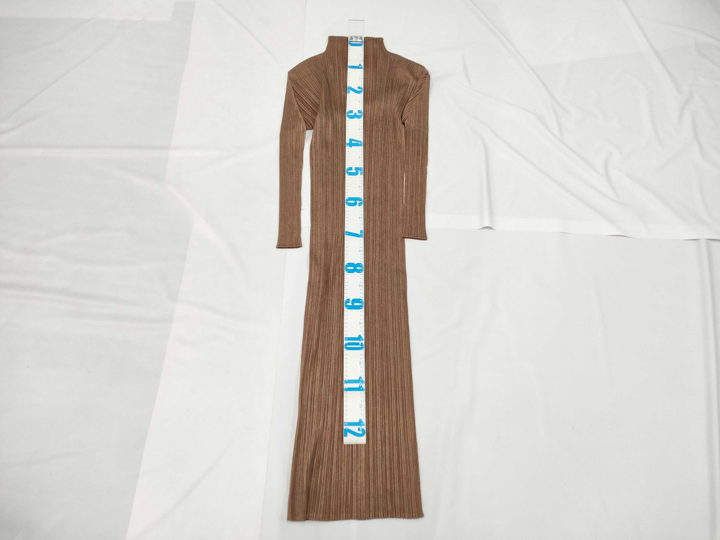 (10462_0318) PLEATS PLEASE Pleated Pleated Maxi Length Dress Japanese Pattern Japan Painting Size 5 Dress