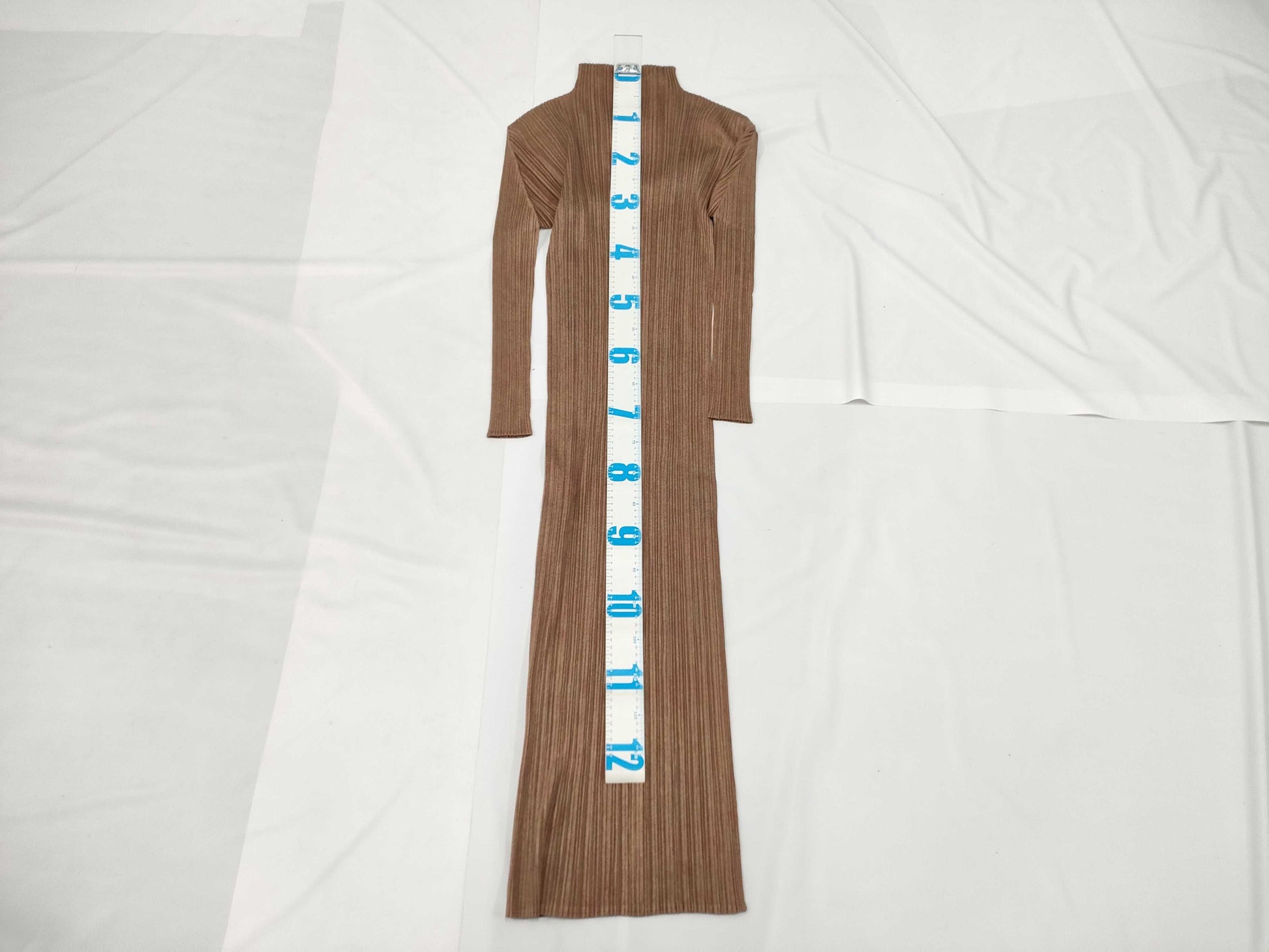 (10462_0318) PLEATS PLEASE Pleated Pleated Maxi Length Dress Japanese Pattern Japan Painting Size 5 Dress