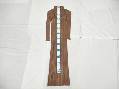 (10462_0318) PLEATS PLEASE Pleated Pleated Maxi Length Dress Japanese Pattern Japan Painting Size 5 Dress