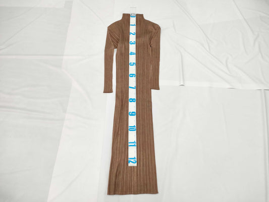 (10462_0318) PLEATS PLEASE Pleated Pleated Maxi Length Dress Japanese Pattern Japan Painting Size 5 Dress