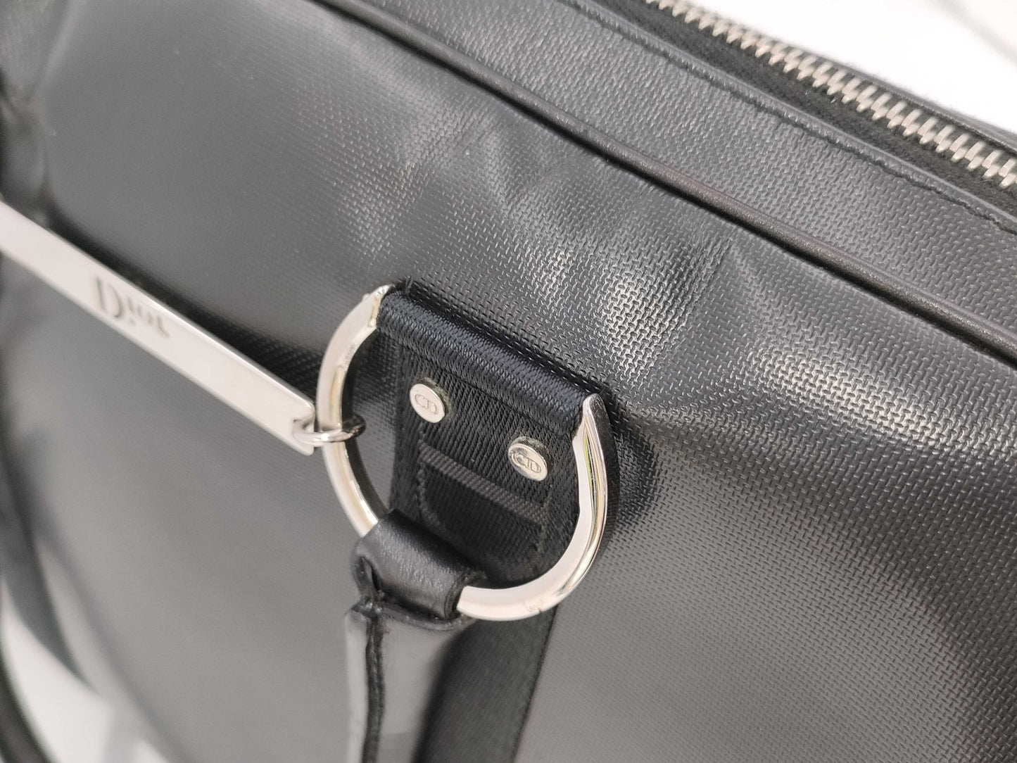 (10460_0341) Dior Christian Dior Boston Bag Galliano Hardcore Black Shoulder Bag