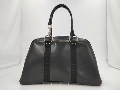 (10460_0341) Dior Christian Dior Boston Bag Galliano Hardcore Black Shoulder Bag
