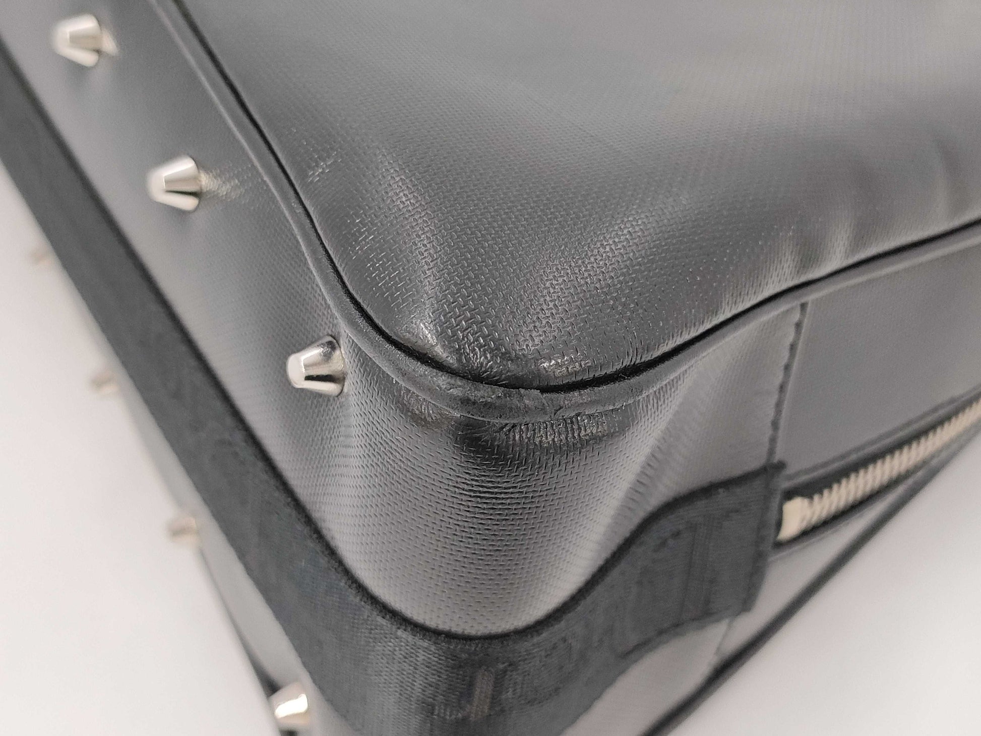 (10460_0341) Dior Christian Dior Boston Bag Galliano Hardcore Black Shoulder Bag