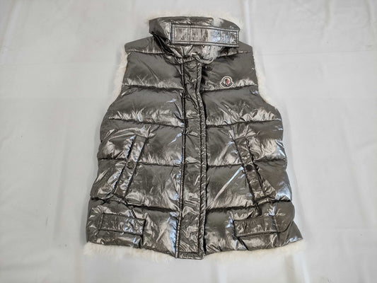 (10462_0243)▼MONCLER Moncler Vest Silver Size 0 Vest