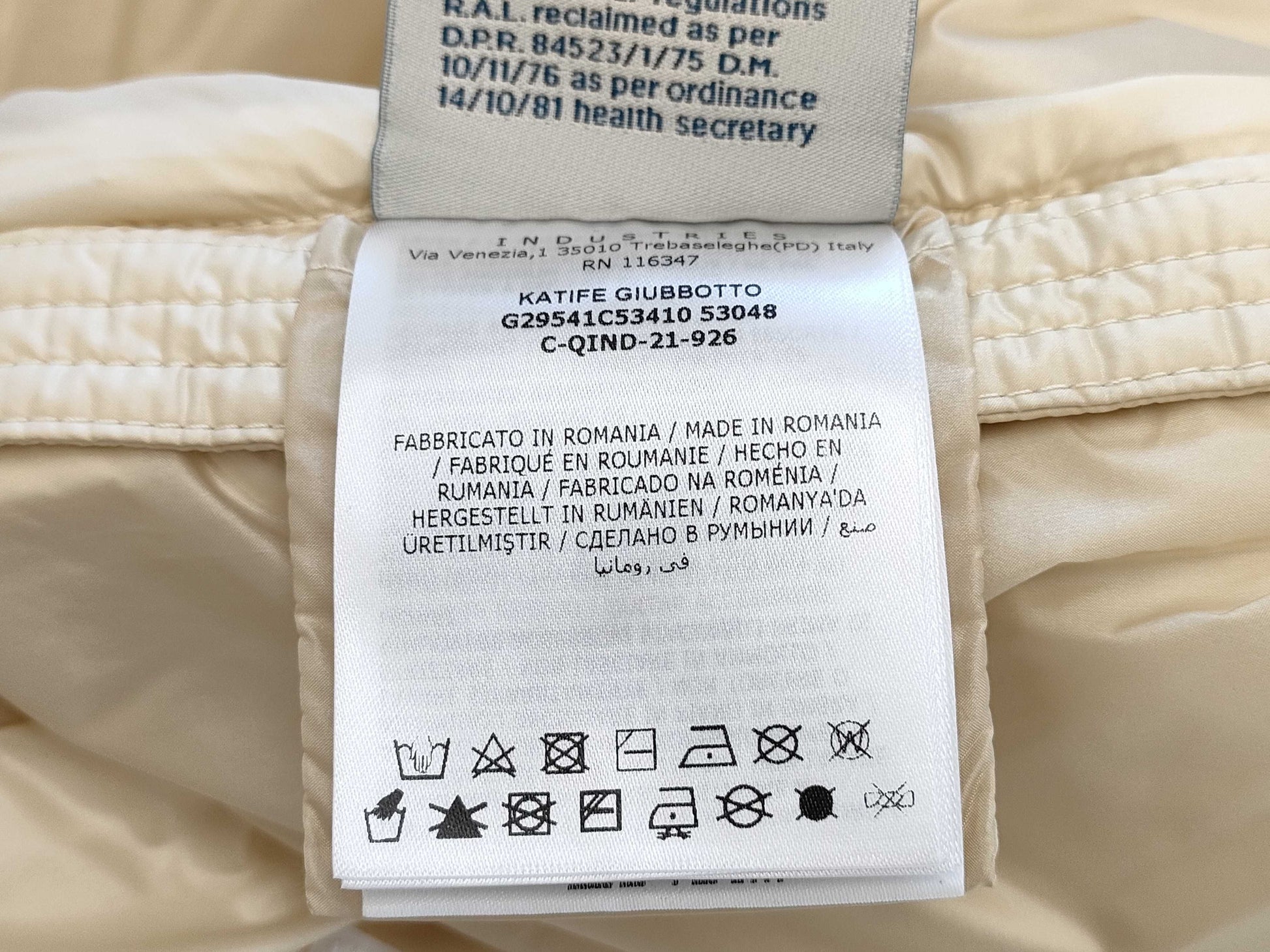 (10462_0238) MONCLER Moncler Down White Size 12 Coat