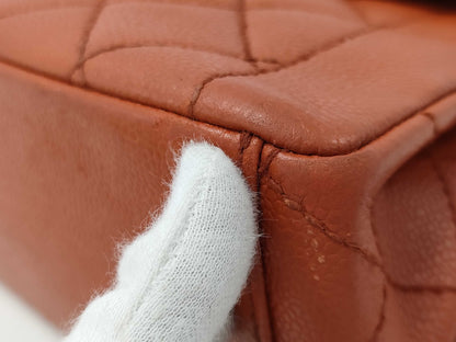 CHANEL Caviar Skin Shoulder Bag Orange