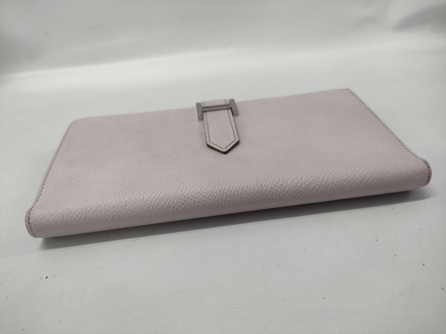 HERMES Bearn Soufflet Wallet Pink Wallet