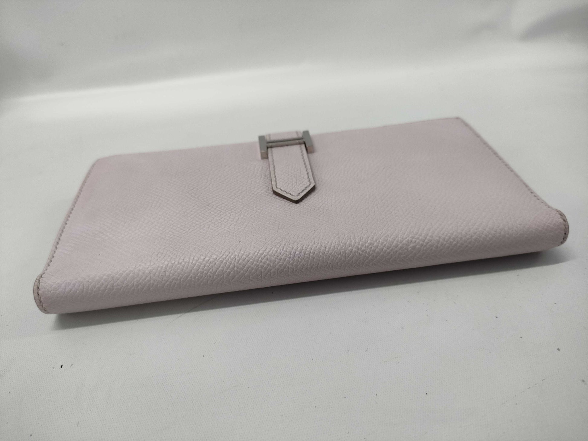 HERMES Bearn Soufflet Wallet Pink Wallet
