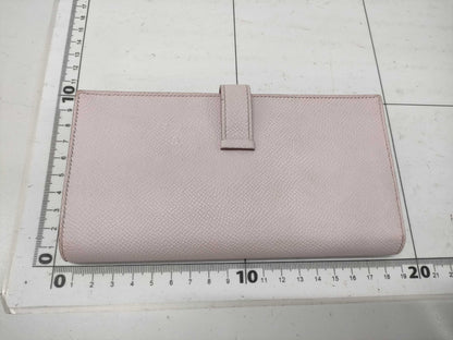 HERMES Bearn Soufflet Wallet Pink Wallet