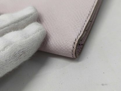 HERMES Bearn Soufflet Wallet Pink Wallet