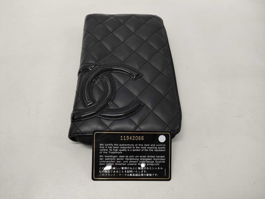 CHANEL Cambon Wallet Black Wallet