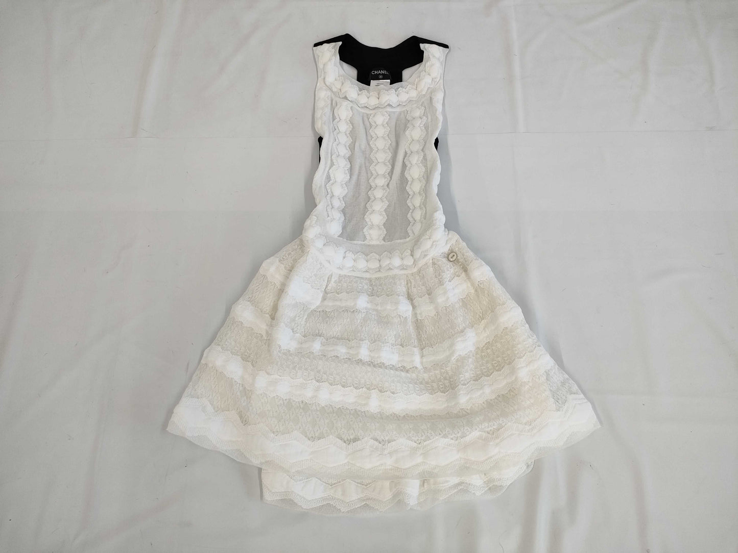 (10462_0130) CHANEL P51683K06621 Sleeveless Dress Tulle Dress 38 Dresses