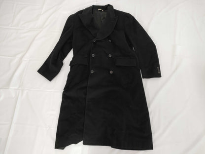(10462_0099) HERMES Cashmere 100 Double Long Chester Coat Black 54 Coat