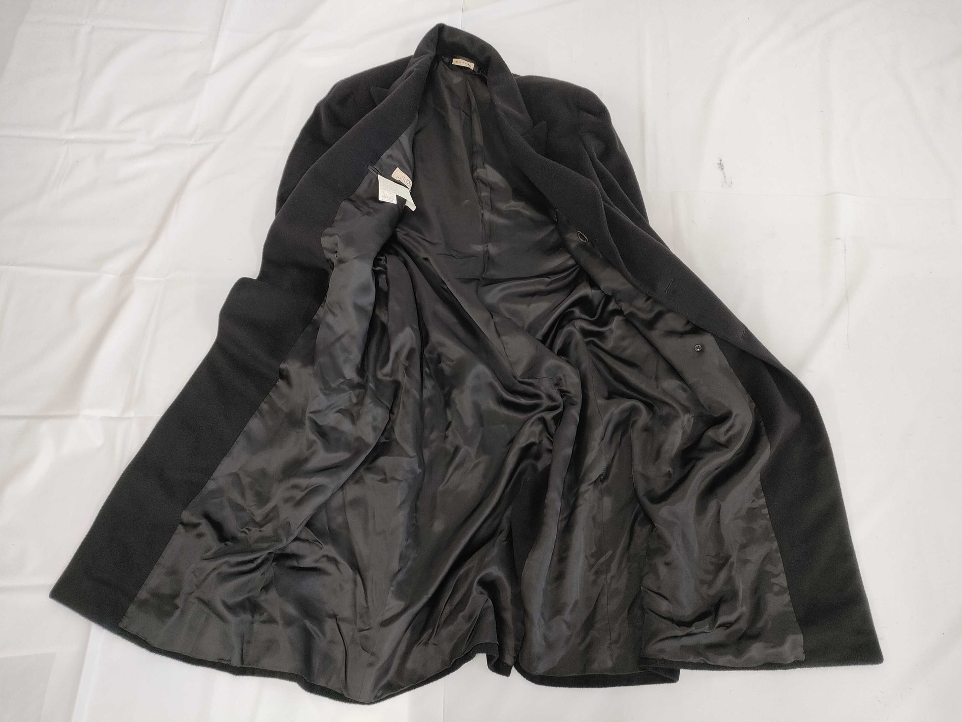(10462_0099) HERMES Cashmere 100 Double Long Chester Coat Black 54 Coat