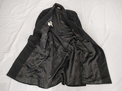 (10462_0099) HERMES Cashmere 100 Double Long Chester Coat Black 54 Coat