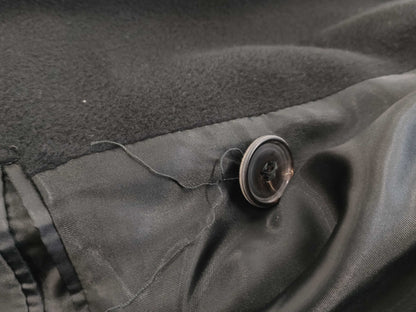 (10462_0099) HERMES Cashmere 100 Double Long Chester Coat Black 54 Coat